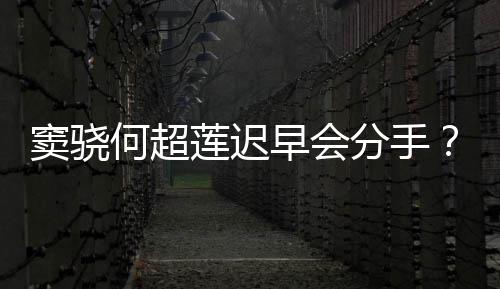 不分应分手方霸早会何超莲迟我就窦骁女气回